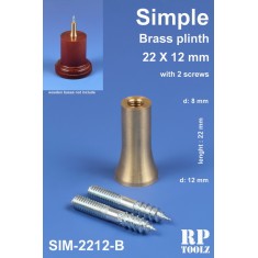 Simple Brass Plinth/Pedestal Stand (high: 22mm, bottom dia.: 12mm, upper dia.: 8mm)