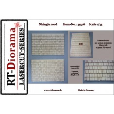 1/35 Shingle Wooden Roof set