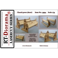 1/35 Church Pews (short, 2pcs)