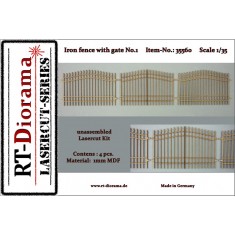 1/35 Iron Fence w/Gate No.1