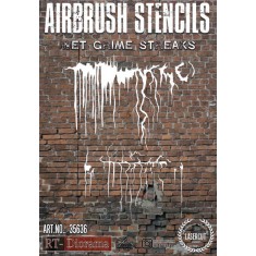 1/35 Airbrush Stencil: Wet Grime Straeks