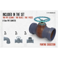 1/35 WWII Factory Pipe Misc. 10mm