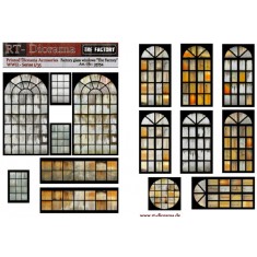1/35 Printed Acc.: Factory Glass Windows "The Factory"