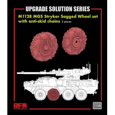1/35 M1128 MGS Stryker Sagged Wheel set with Anti-skid Chains (2pcs)