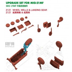 1/48 MiG-21MF Landing Gear and Wheel Wells (3D Printed) for RM-6001