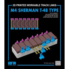1/35 M4 Sherman T-48 Type Workable Tracks (3D Printed)