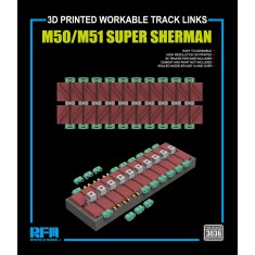 1/35 M50/M51 SUPER SHERMAN 3D Printed Workable Track Links
