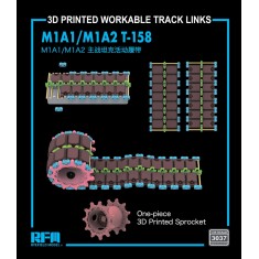 1/35 T-158 M1A1/M1A2 3D Printed Tracks with Drive Sprockets