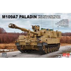1/35 M109A7 Paladin 155mm Self-Propelled Howitzer with Metal Barrel and Workable Tracks