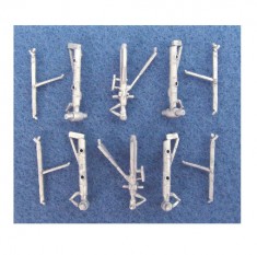 1/144 Airbus A319, A332, A321 Landing Gear for Revell kits (2 sets, white metal)