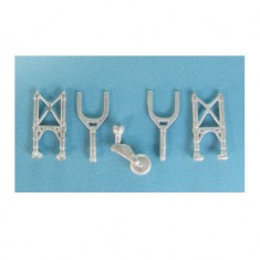 1/144 Douglas C-47/DC-3 Landing Gear for Roden kits (white metal)