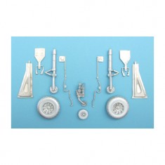 1/32 P-51 Mustang Landing Gear for Hasegawa kits (white metal)