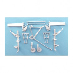 1/48 F4U Corsair Landing Gear & Wing Fold Supports for Tamiya kits (white metal)