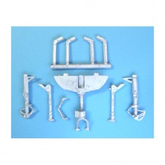 1/48 F9F Panther Landing Gear for Trumpeter kits (white metal)