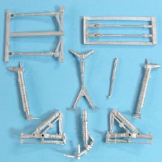 1/48 MiG-31 Foxhound Landing Gear for AMK kits K(white metal)