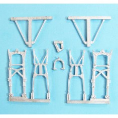 1/48 Petlykov PE-2 Landing Gear for Zvezda kits (white metal)