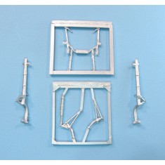 1/48 P-51H Mustang Landing Gear for Modelsvit kits (white metal)