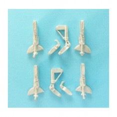 1/72 Vampire/Sea Vampire Landing Gear for Cyber Hobby kits (2 sets, white metal)