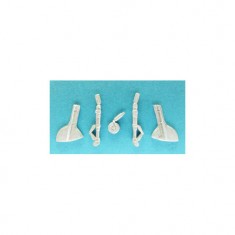 1/72 Spitfire Mk IXc, PR XlX Landing Gear for Airfix kits (white metal)