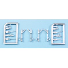1/72 F6F-3/5 Hellcat Landing Gear, Pitot, Antenna (2 sets) for Hasegawa kit (white metal)
