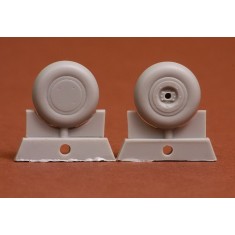 1/48 Curtiss P-40B Warhawk Wheel Set (Plain 30) for Airfix #A05130
