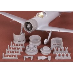 1/48 Bloch MB 151 & 152 Engine with Cowling set for Dora Wings kits