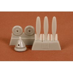 1/72 Bell P-39Q/N Airacobra Propeller Set + Main Wheels for Academy kit