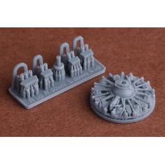 1/72 FM-2 Wildcat Engine & Exhaust set for Arma Hobby kit