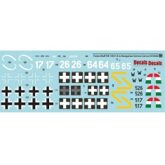 Decals for 1/72 Focke-Wulf Fw-190 F-8 in Hungarian Service