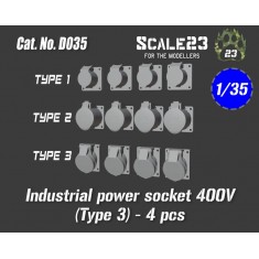 1/35 Industrial Power Socket 400V Type 3 (4pcs)