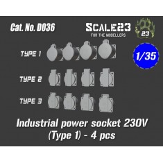 1/35 Industrial Power Socket 230V Type 1 (4pcs)