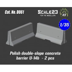 1/35 Polish Concrete Barrier #Double-Slope (2pcs)