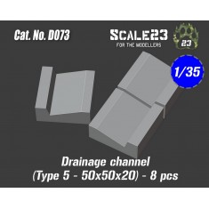 1/35 Drainage Channel Type 5: 50 x 50 x 20 (8pcs)