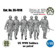 1/35 WWII US Soldiers on Patrol (6 figures)