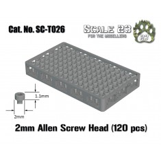 2mm Socket Head Screws (120pcs, 3D Printed)