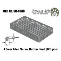 1.8mm Button Head Socket Screws (120pcs, 3D Printed)