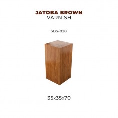 35 x 35 x 70 Jatoba Wood Base for Miniatures (Brown Varnish)