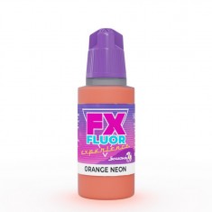 Acrylic Fluorescent Paint - Orange Neon (17ml, Matt Finish)
