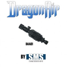 Inline Drain & Dust Catcher w/Regulator Black