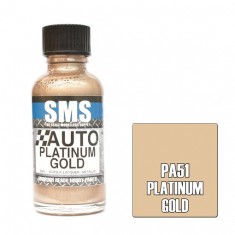 Acrylic Lacquer Paint - Auto Colour #Platinum Gold (30ml, metallic)