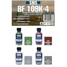 Acrylic Lacquer Paints - Bf109 K-4 Late Production Colour Set (4x 30ml)