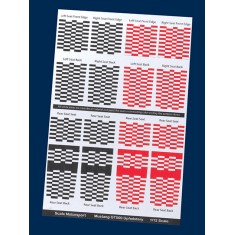 1/12 Shelby GT500 Checkerboard Seat Upholstery Pattern Decal Sheet for Revell #85-2623