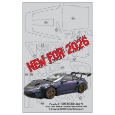 1/24 Porsche 911 GT3 RS (992) Carbon Fiber Template for Tamiya #24370