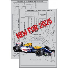 1/20 Williams FW14B 1:20 Carbon Fiber Template Set for Fujimi #090528