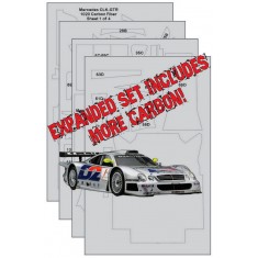 1/24 Mercedes CLK-GTR Carbon Fiber Template Set for Tamiya #24195