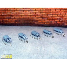 1/24 1/25 Exhaust Muffler Ver.A #4 (1pc, 3d printed)
