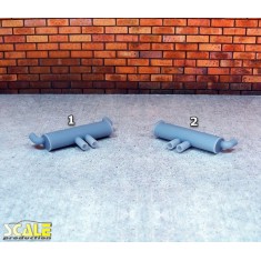 1/24 1/25 Exhaust Muffler Ver.C for Porsche #1 (1pc, 3d printed)