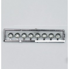1/24 Auxiliary Headlights 6mm, Chrome Plated (8pcs)