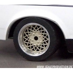 1/24 BBS 13" Wheel Rings, Inserts and Axles Set (4 Wheel Rings+4 Wheel Inserts+2 Axles)