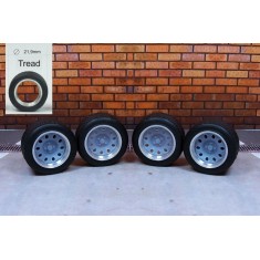 1/24 Mattig 13" Wheel Rings and Inserts Set (4 Wheel Rings + 4 Wheel Inserts)